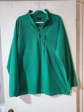 Oakley Men's Green Quarter-Zip Fleece Pullover Jacket XL